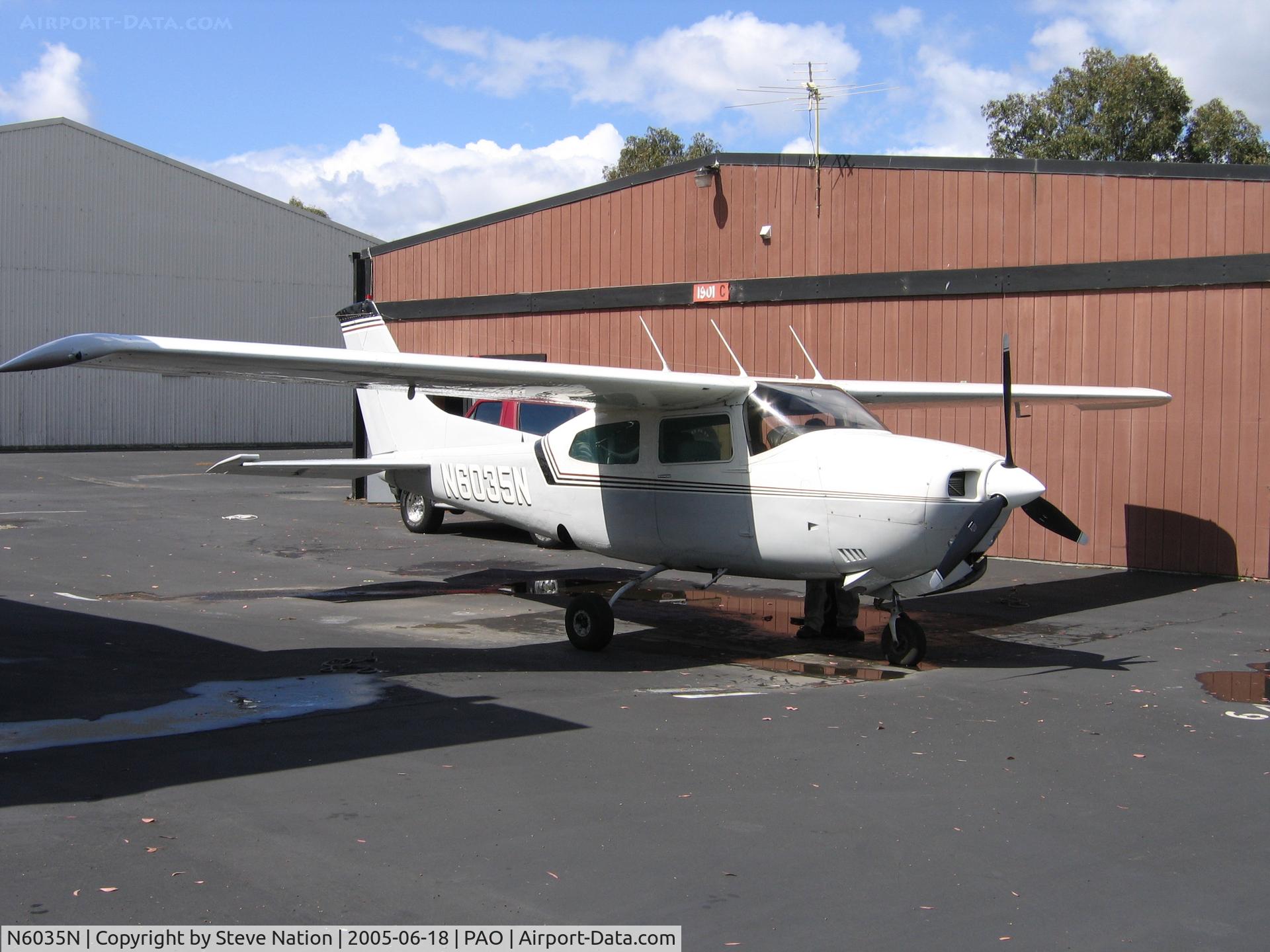 N6035N, 1978 Cessna 210M Centurion C/N 21062903, at Palo Alto Municipal Airport, CA