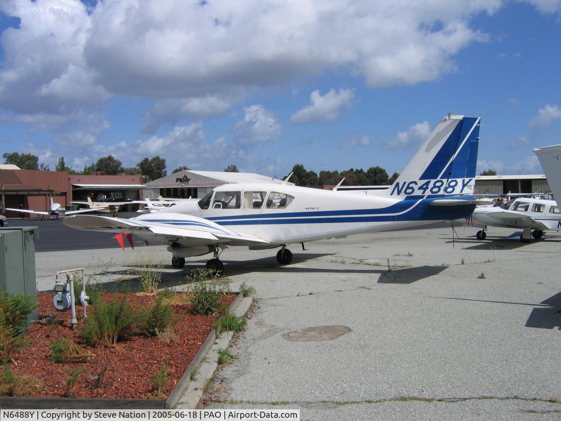 N6488Y, 1967 Piper PA-23-250 C/N 27-3786, at Palo Alto Municipal Airport, CA