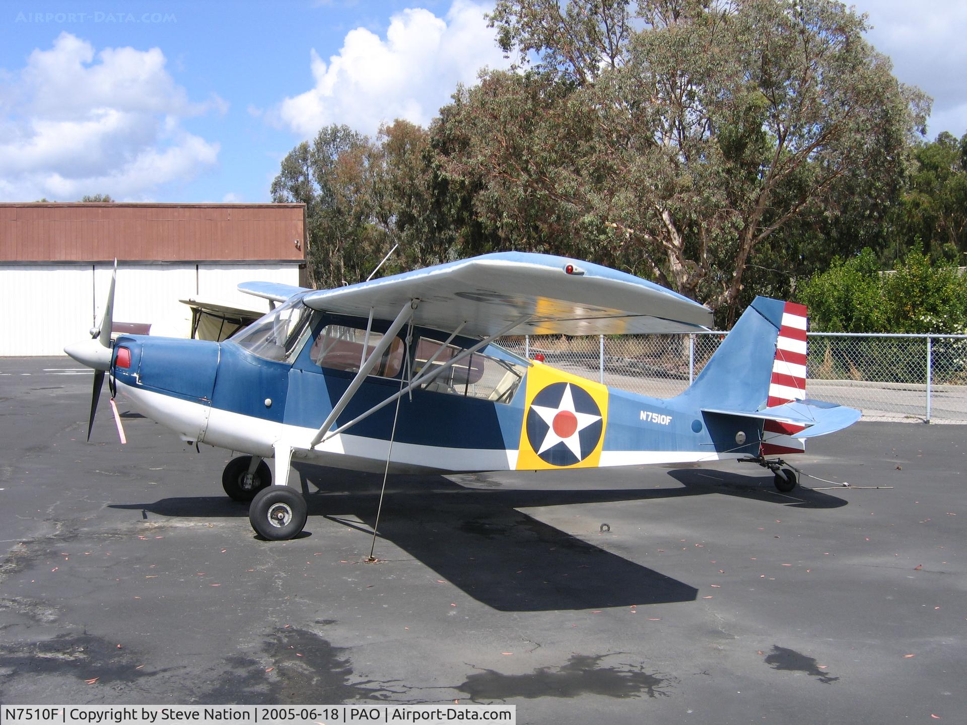 N7510F, 1969 Champion 7ECA Citabria C/N 719, Palo Alto Municipal Airport, CA