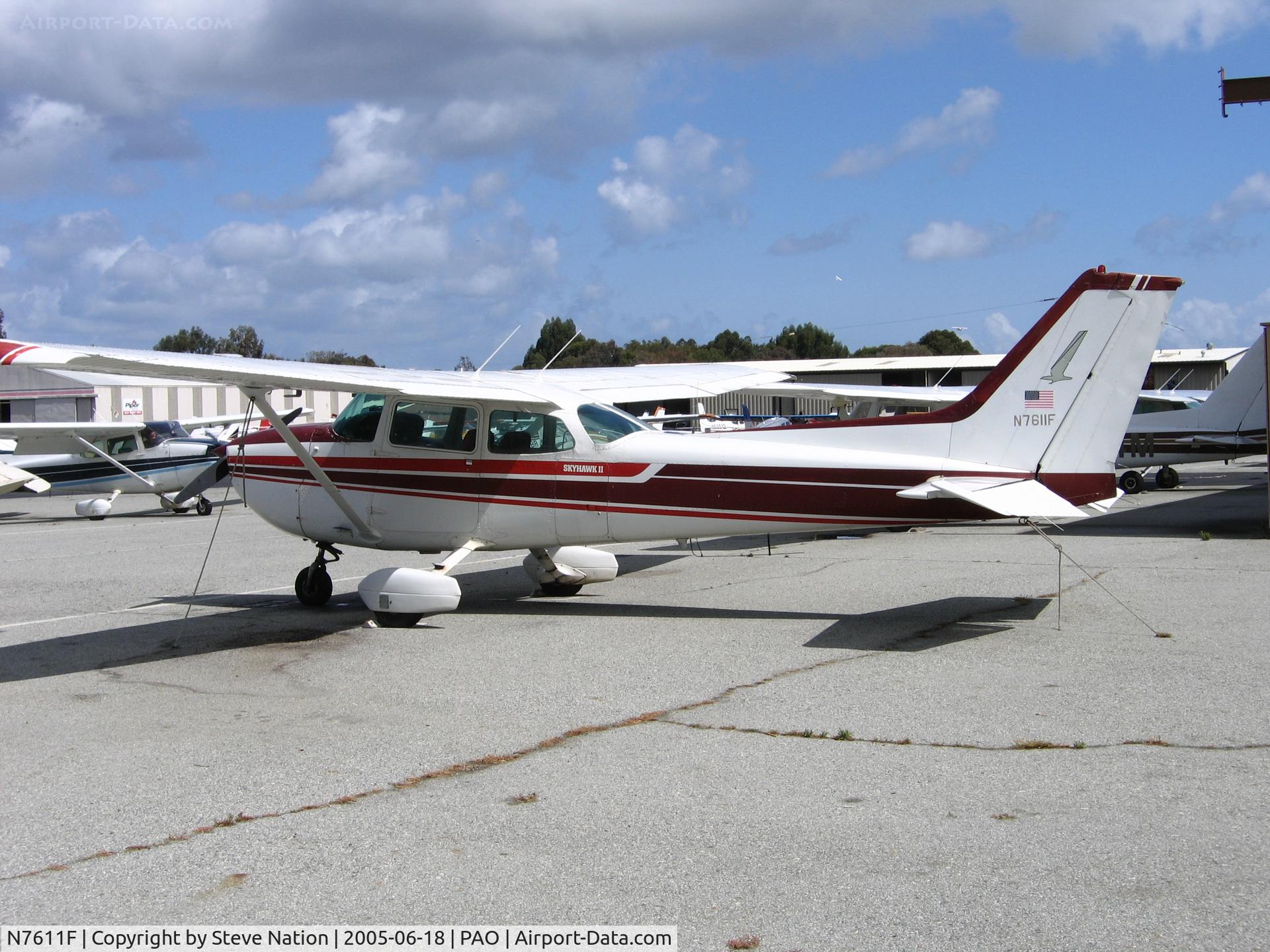 N7611F, 1979 Cessna 172N C/N 17273269, at Palo Alto Municipal Airport, CA