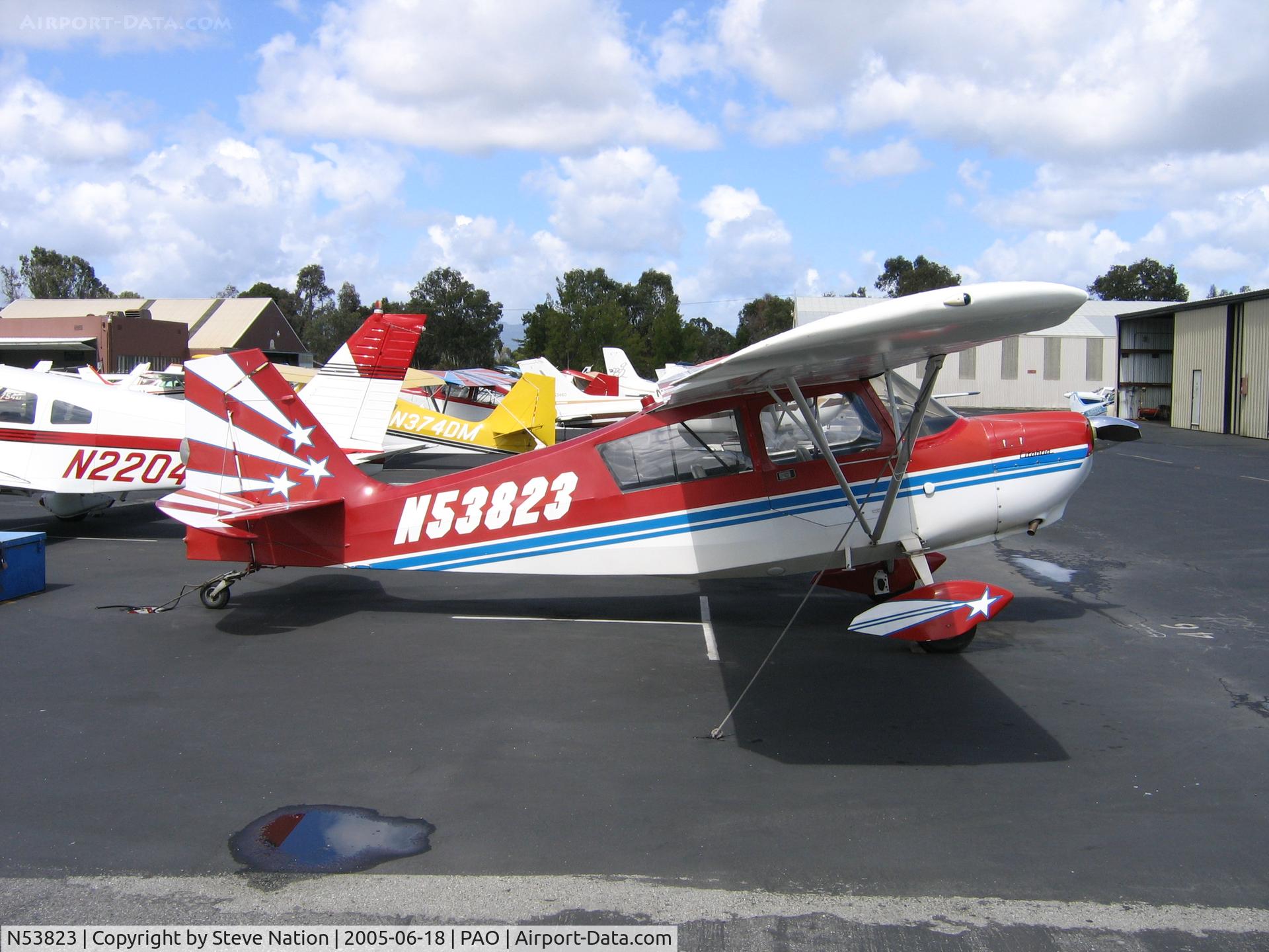 N53823, 1975 Bellanca 7ECA Citabria C/N 1126-76, Palo Alto Municipal Airport, CA
