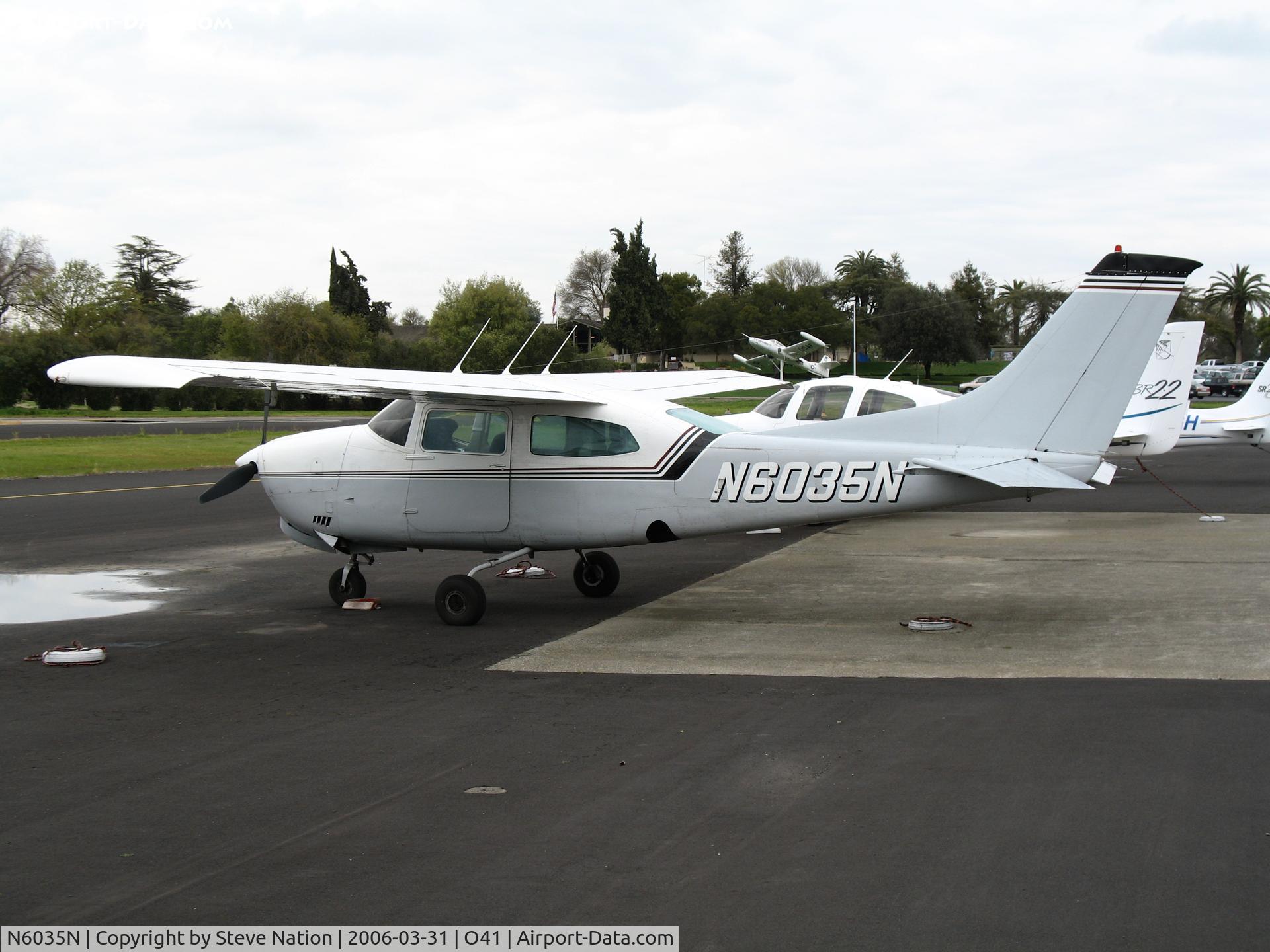 N6035N, 1978 Cessna 210M Centurion C/N 21062903, Palo Alto visitor @ Woodland-Watts Airport, CA