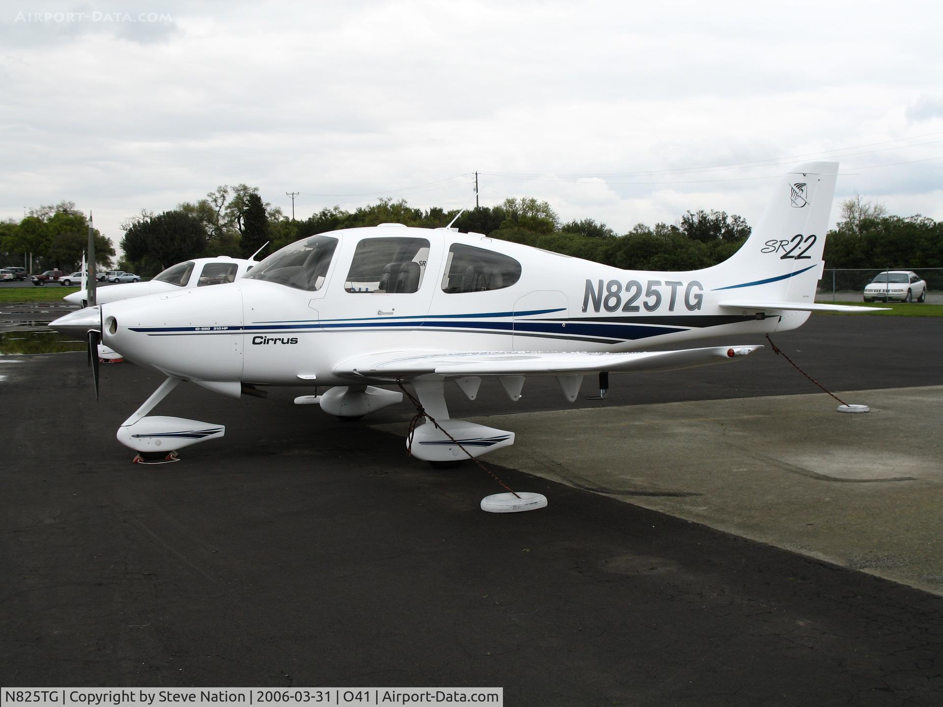 N825TG, 2002 Cirrus SR22 C/N 0328, In for checks @ Woodland-Watts Airport, CA