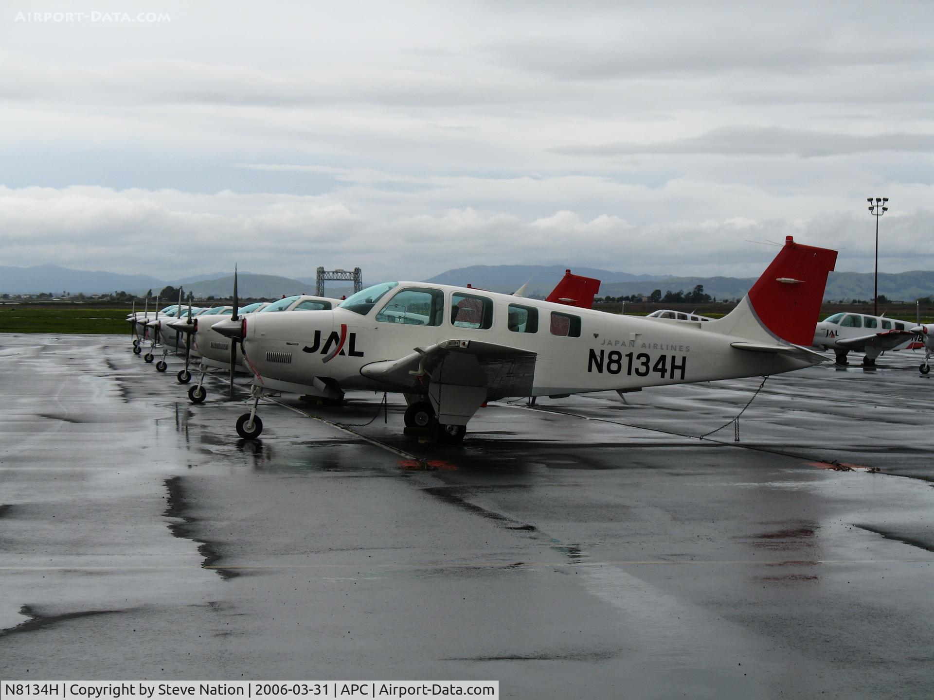 N8134H, 1991 Beech A36 Bonanza 36 C/N E-2649, Ready for flight on JAL ramp @ Napa County Airport, CA