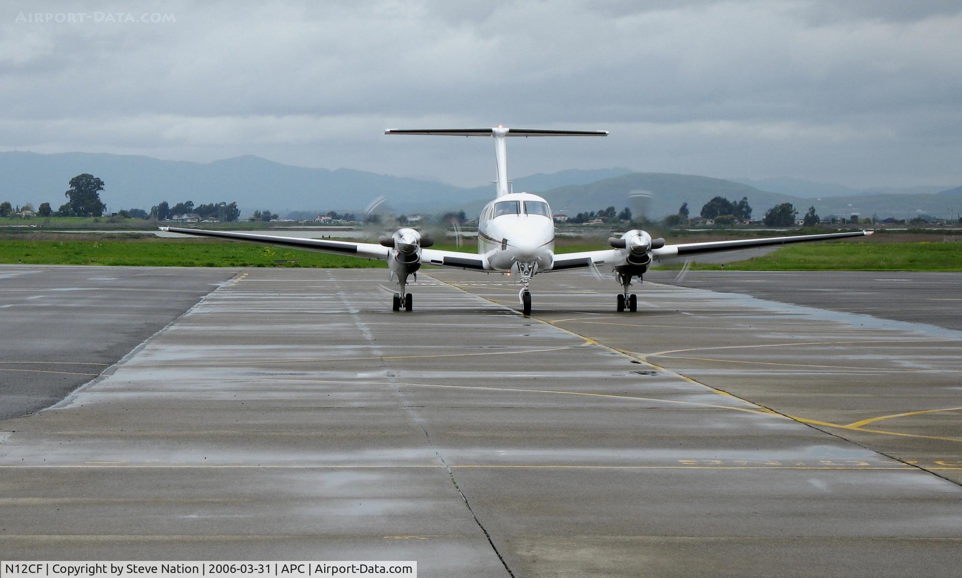 N12CF, 1979 Beech 200 C/N BB-534, High tail shown to good advantage @ Napa County Airport, CA