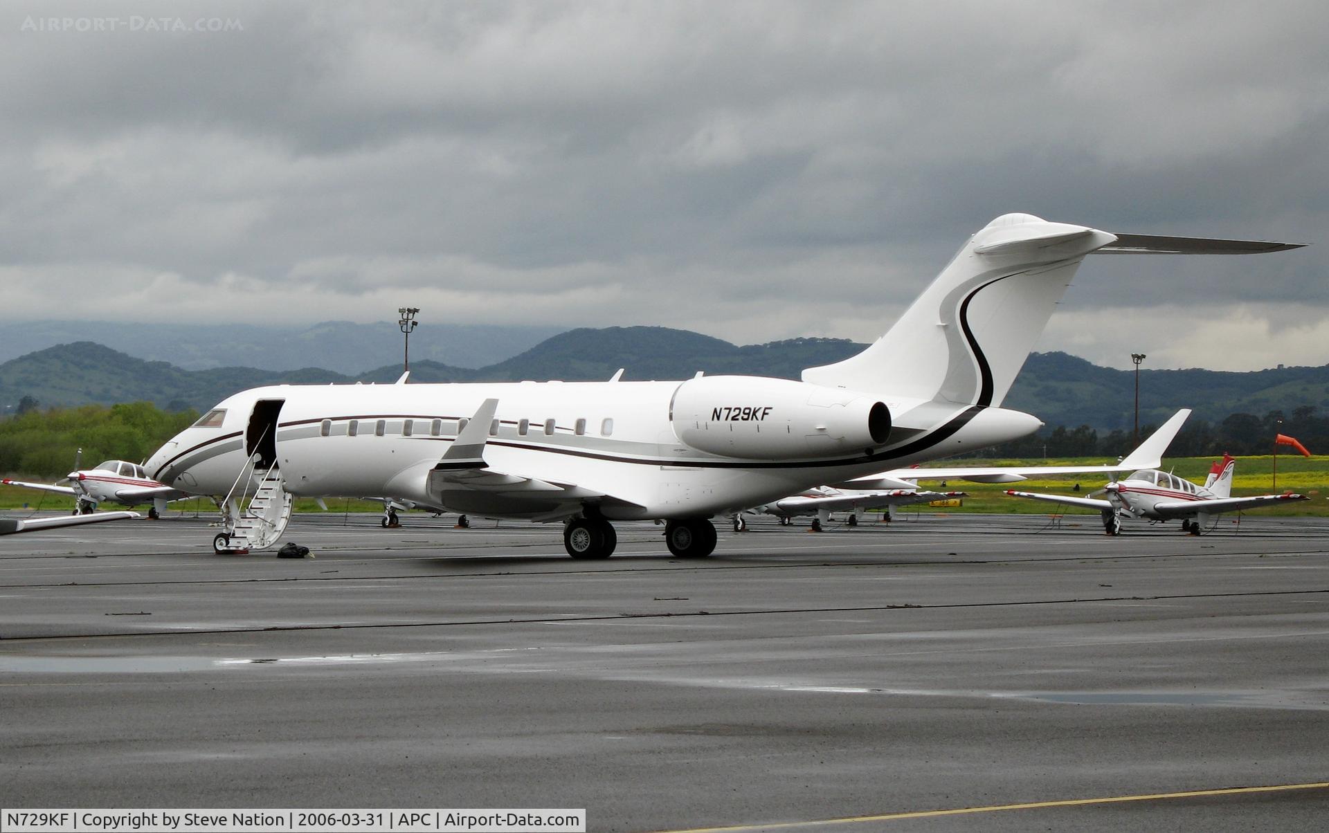 N729KF, 2005 Bombardier BD-700-1A11 Global 5000 C/N 9172, In for four-day weekend @ Napa County Airport, CA