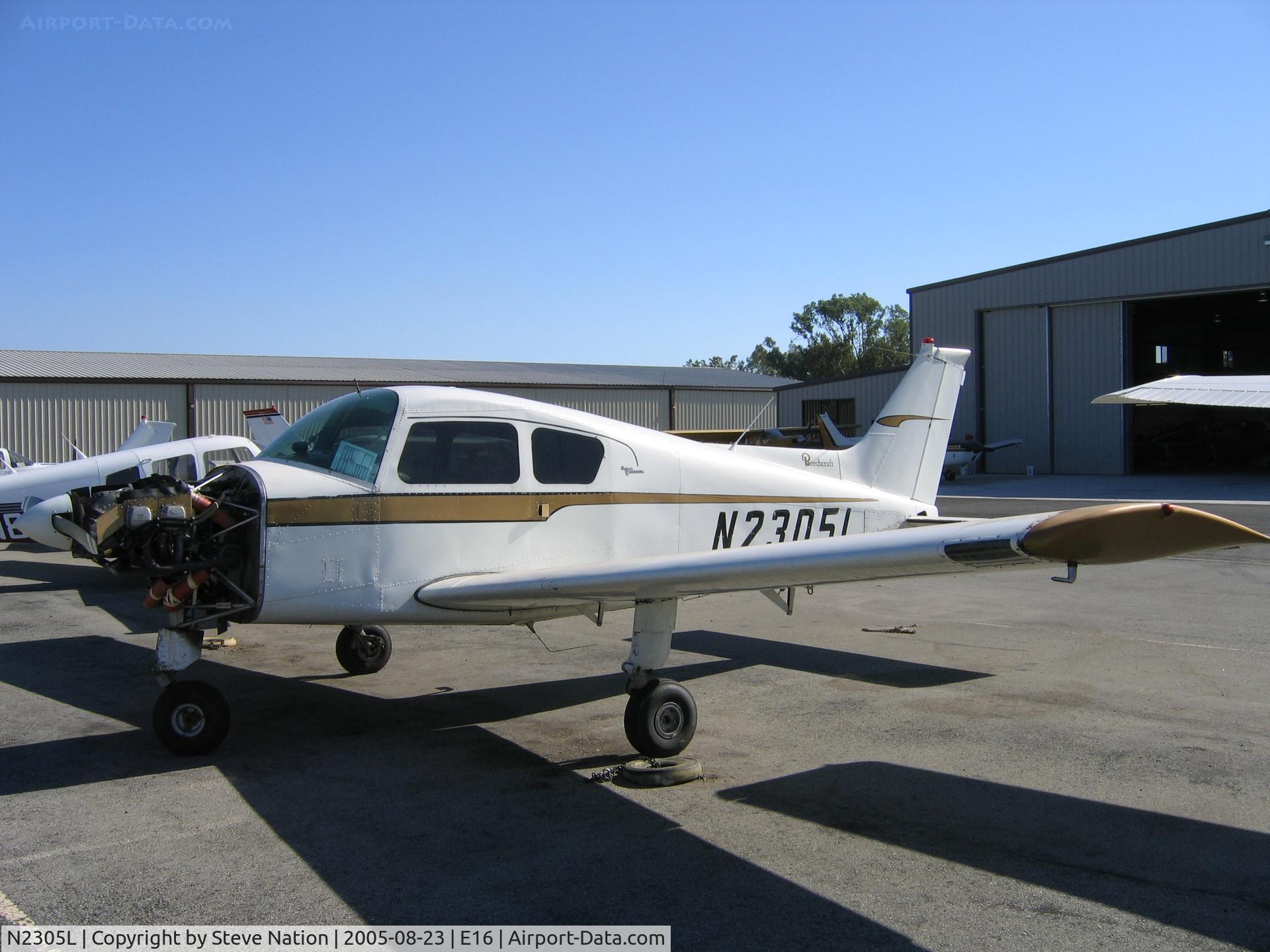N2305L, 1963 Beech 23 C/N M-126, Beech 23 without cowling in the summer sun at South County Airport, San Martin, CA