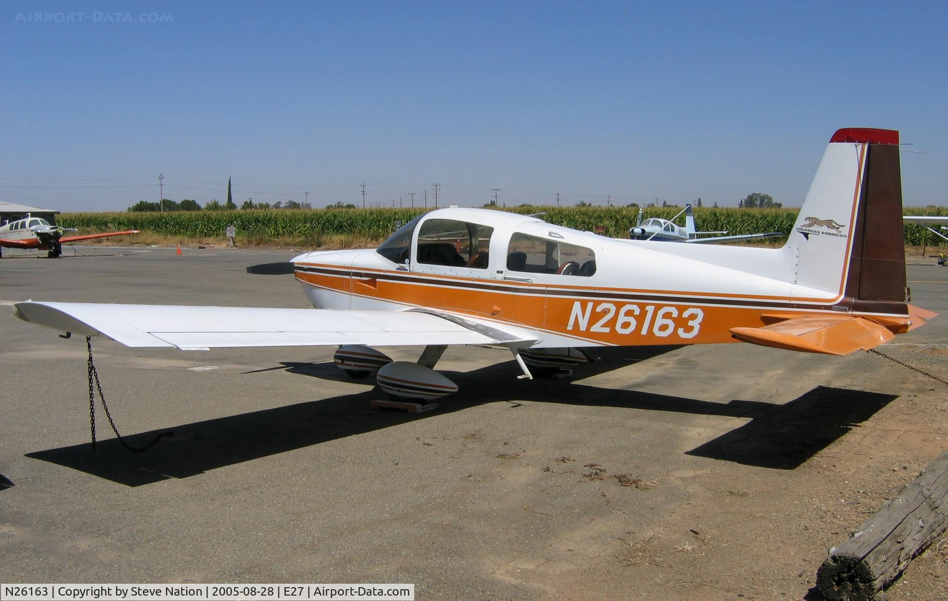 N26163, 1977 Grumman American AA-5A Cheetah C/N AA5A0456, Grumman American AA-5 Tiger @ Elk Grove, CA