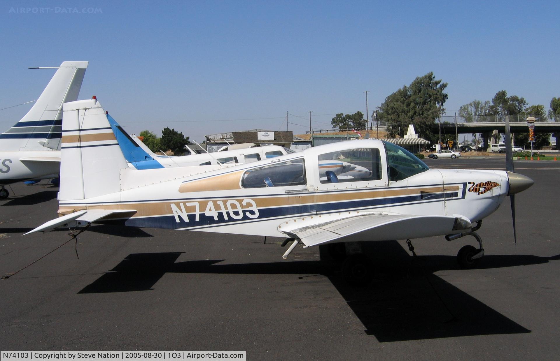 N74103, 1975 Grumman American AA-5B Tiger C/N AA5B-0138, 1975 Grumman American AA-5B Tiger @ sunny Lodi Airport, CA