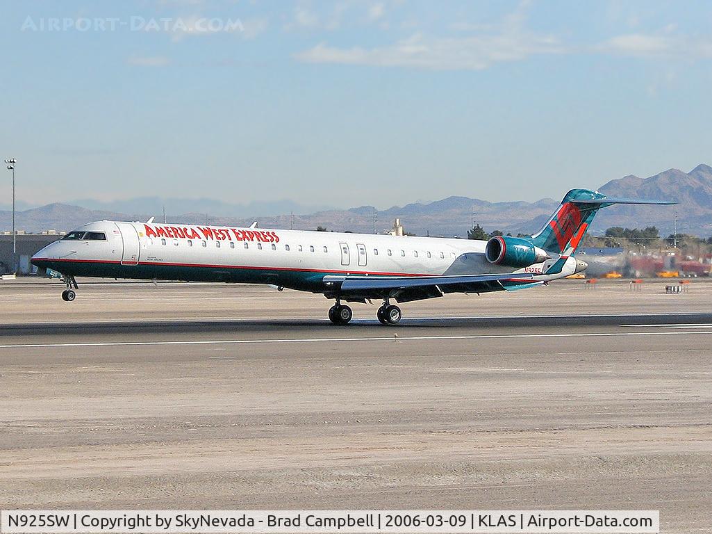 N925SW, 2002 Bombardier CRJ-200LR (CL-600-2B19) C/N 7682, America West Express / 2002 Bombardier Inc CL-600-2B19