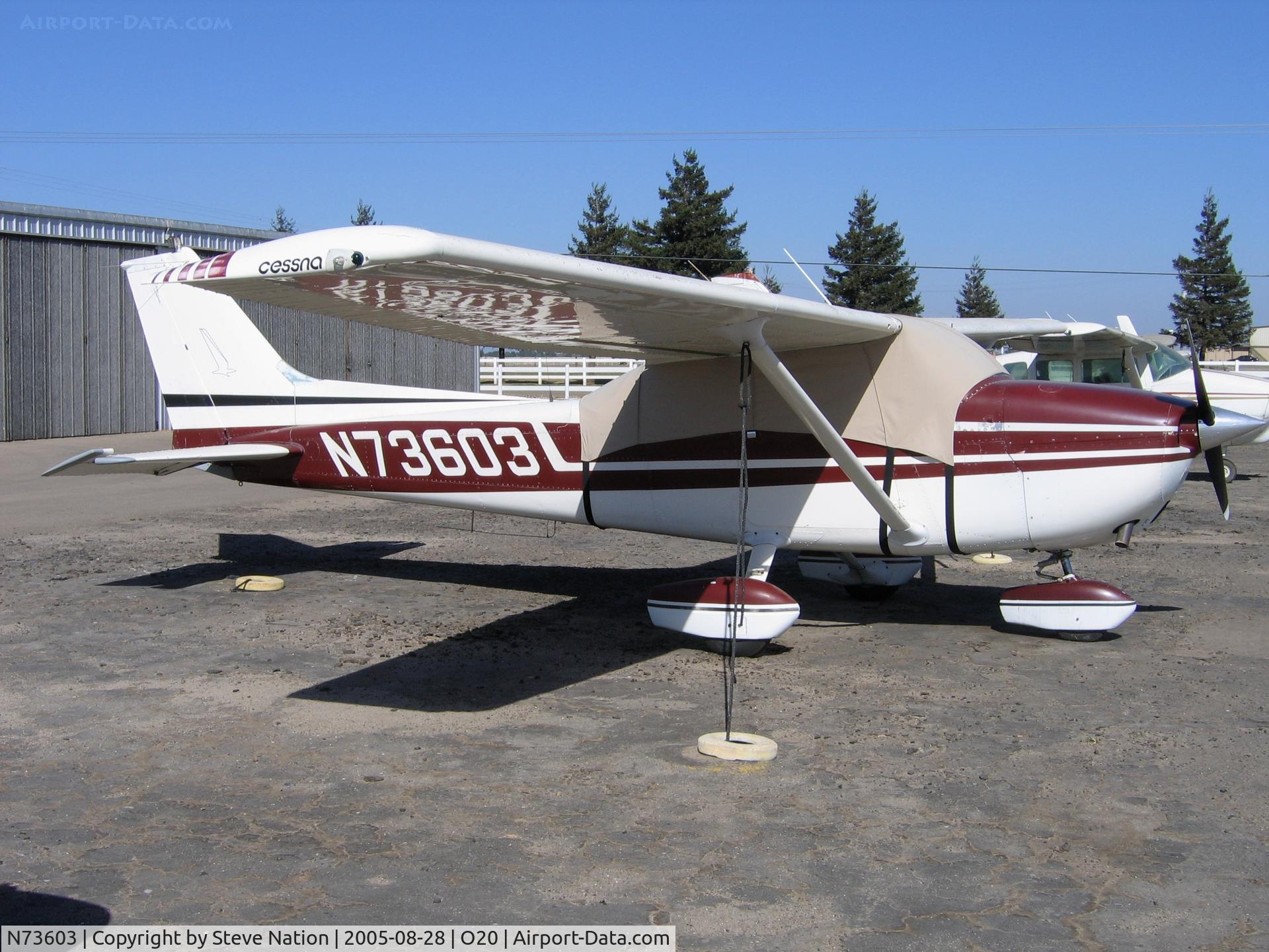 N73603, 1976 Cessna 172M C/N 17267572, 1976 Cessna 172M with cabin cover @ Lodi-Kingdon Airport, CA
