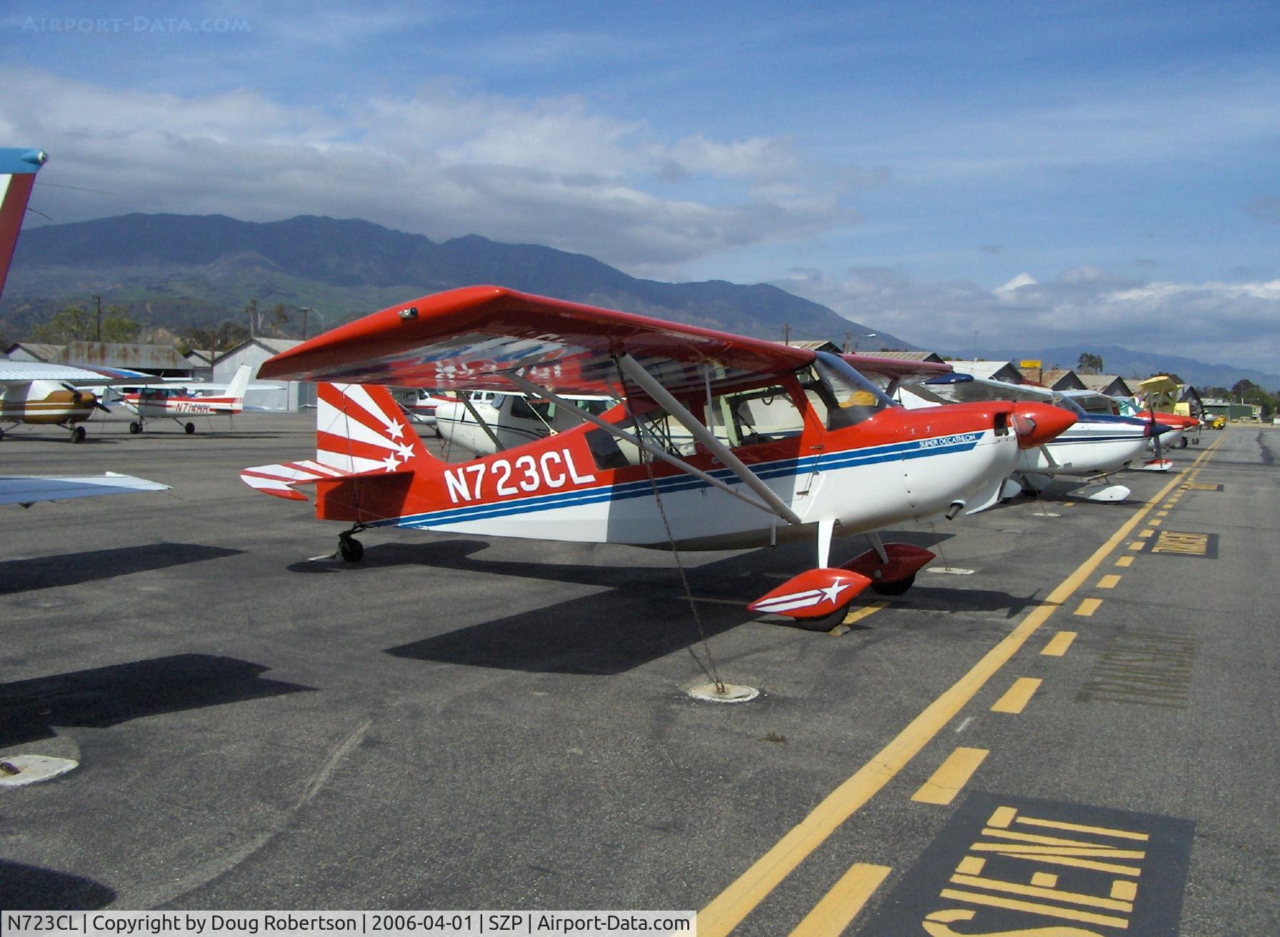 N723CL, 1999 American Champion 8KCAB Super Decathlon C/N 829-99, 1999 American Champion 8KCAB SUPER DECATHLON, Lycoming AEIO-360 180 Hp, constant-speed prop, advanced aerobatics near-symmetrical airfoil wing