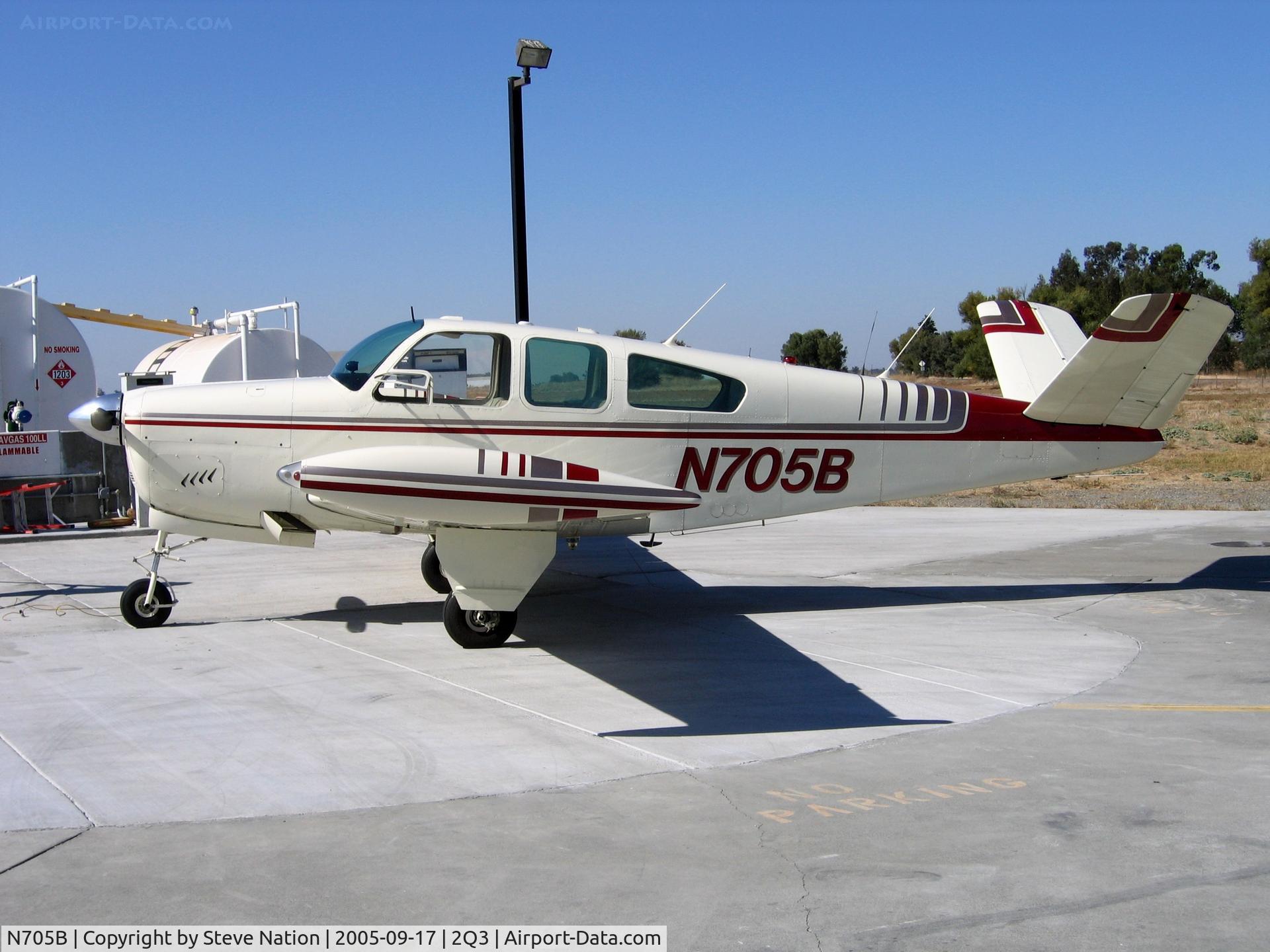 N705B, 1948 Beech A35 Bonanza C/N D-1710, 1948 Beech A35 @ Yolo County Airport, Davis, CA