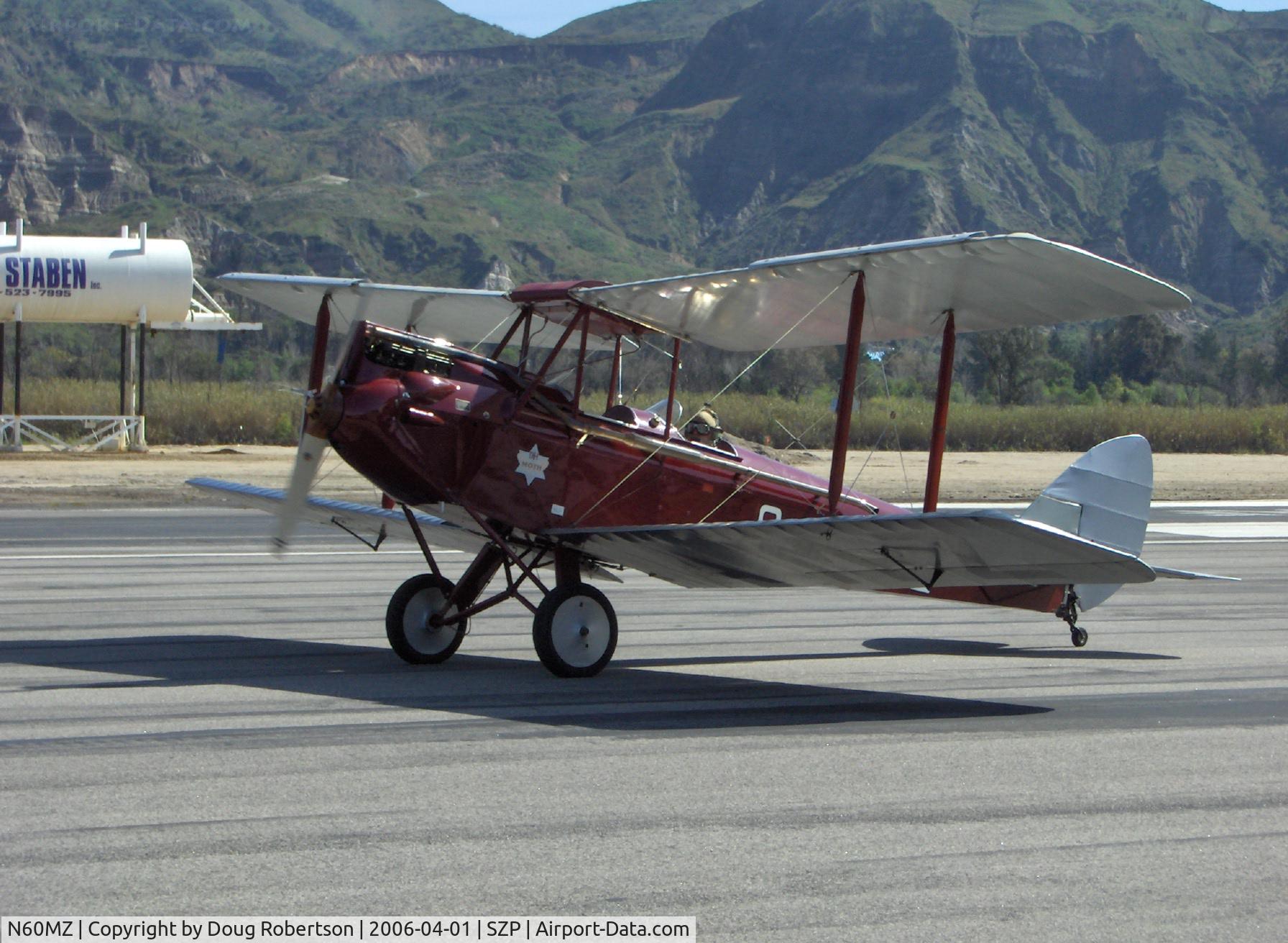 N60MZ, 1930 De Havilland DH-60G Gypsy Moth C/N 1293, 1930 DeHavilland GIPSY MOTH DH.60G, DeH Gipsy II 120 Hp, taxi to Runway 22
