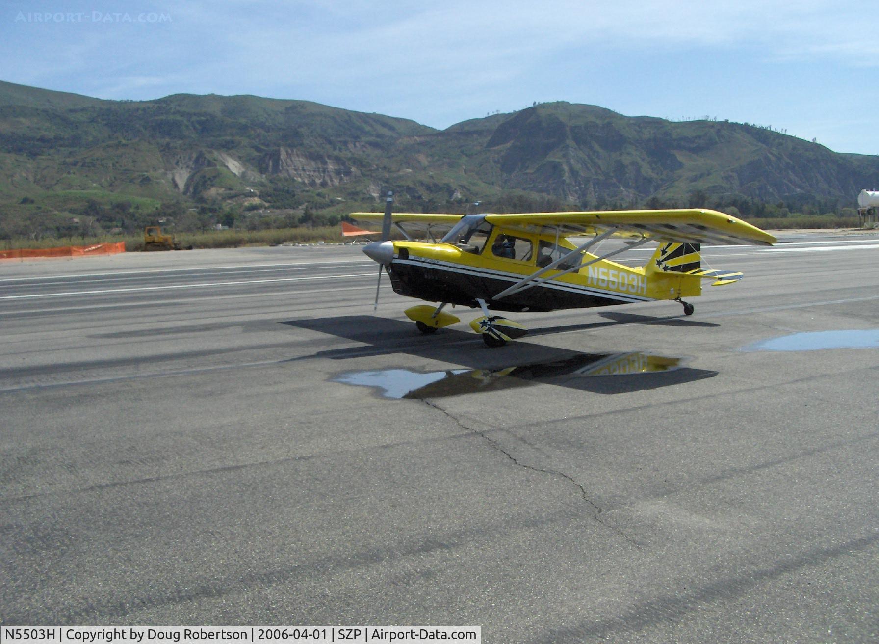 N5503H, 1978 Bellanca 8KCAB Super Decathlon C/N 413-78, 1978 Bellanca 8KCAB SUPER DECATHLON, Lycoming AEIO-360 180 Hp, taxi after landing Runway 22