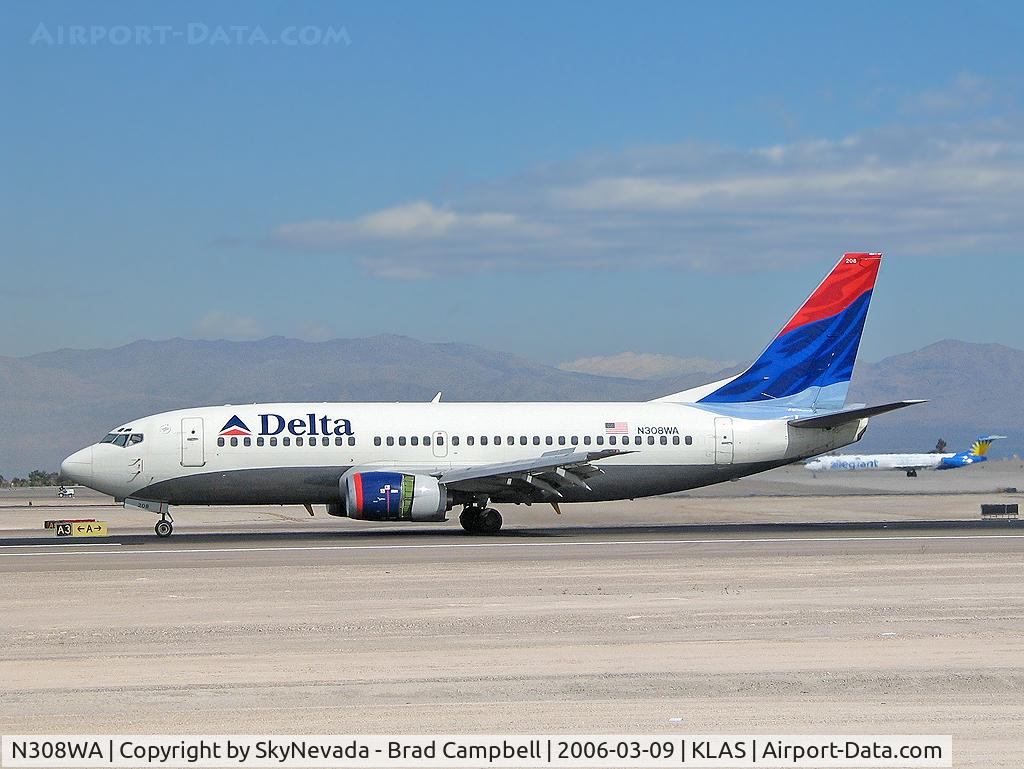 N308WA, 1986 Boeing 737-347 C/N 23441, Delta Airlines / 1986 Boeing 737-347