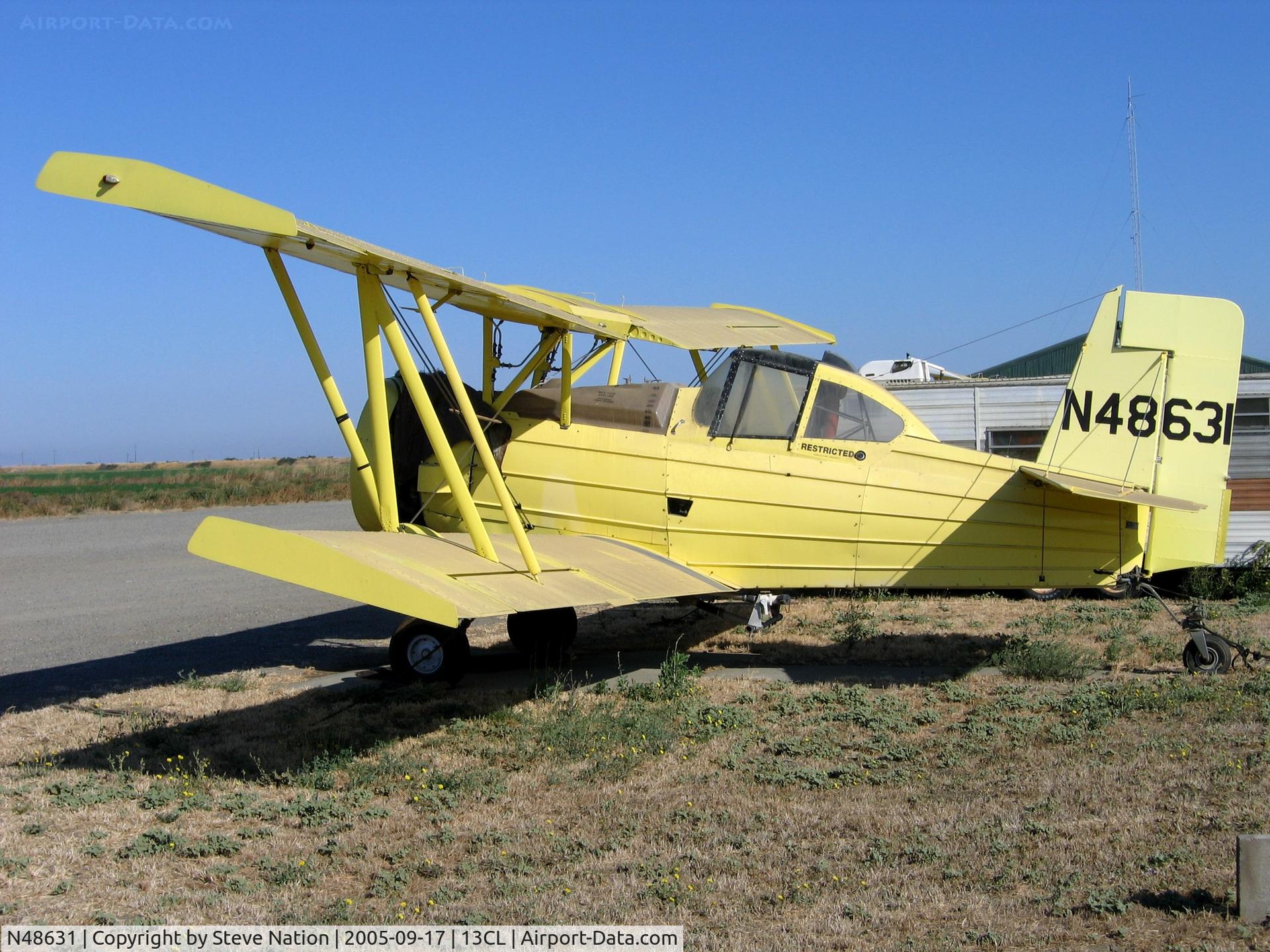 N48631, 1976 Grumman-Schweizer G-164B C/N 64B, Dixon Aviation G-164B after ground loop @ Maine-Praire Airfield (Hwy 113), CA