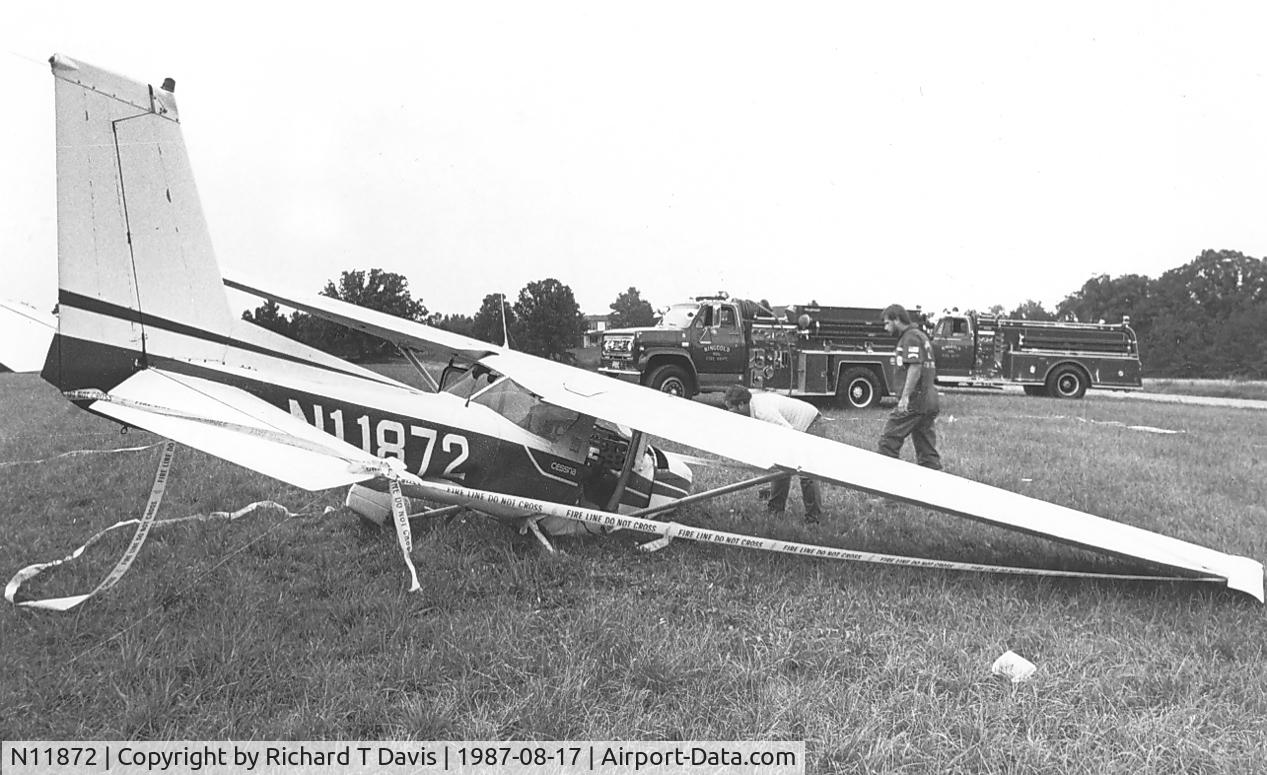 N11872, Cessna 150L C/N 15075676, Cessna 150L crash Aug.17,1987 4 miles from Danville Regional Airport