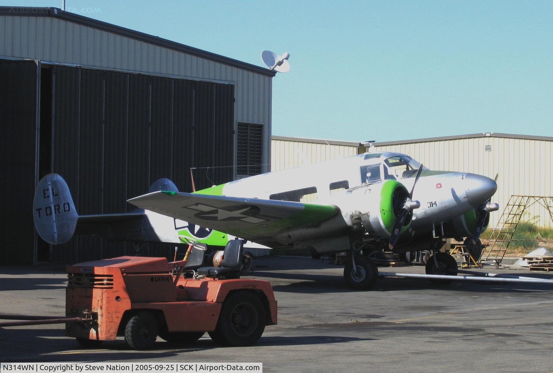 N314WN, 1952 Beech C-45H Expeditor C/N AF-566, Beech UC-45H Bug Smasher as Marines/EL TORO @ Stockton Metropolitan Airport, San Joaquin County, CA