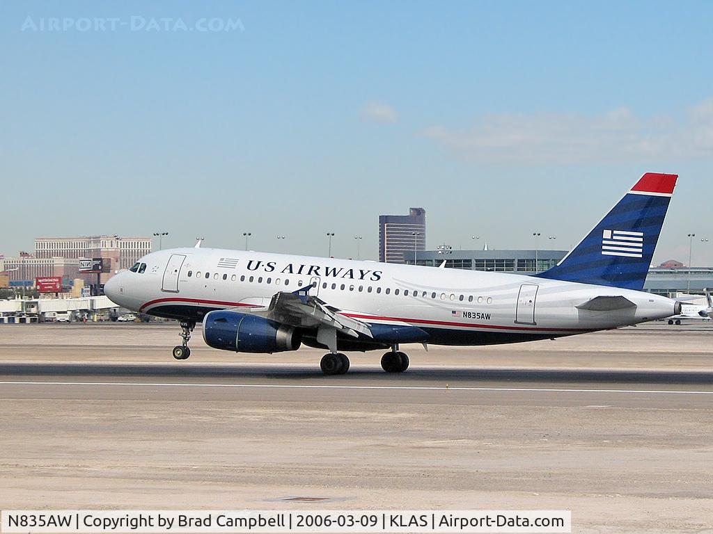N835AW, 2005 Airbus A319-132 C/N 2458, US Airways / Airbus A319-132
