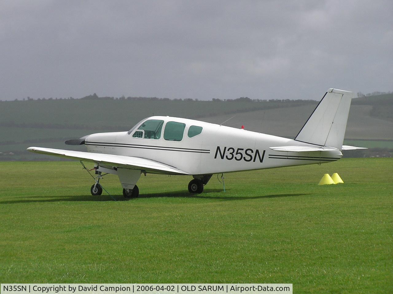 N35SN, 1960 Beech 35-33 Debonair C/N CD-207, Seen @ Old Sarum on 2nd April (Bad weather precluded any flying this PM)