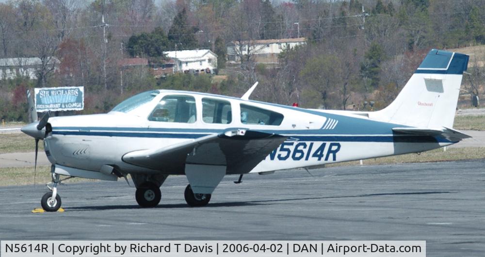 N5614R, Beech F33A Bonanza C/N CE-1414, Beech F33A at Danville Va.for a fuel stop