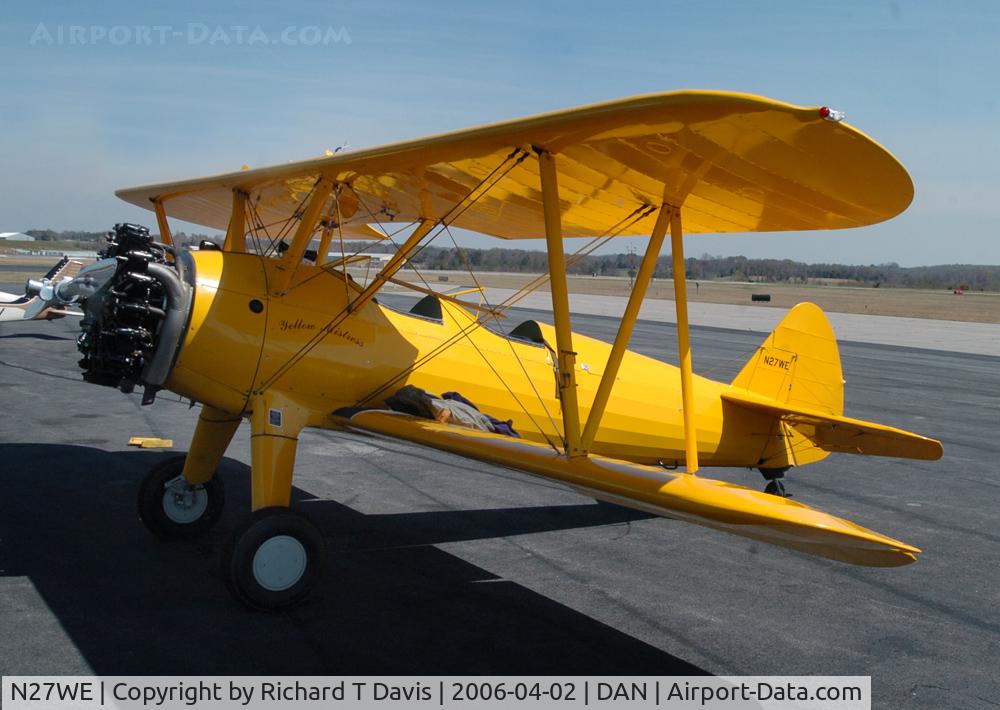 N27WE, 1943 Boeing B75N1 C/N 75-6651, 1943 Boeing B75N1.Fuel stop at DAN. Enroute to Sun'N Fun