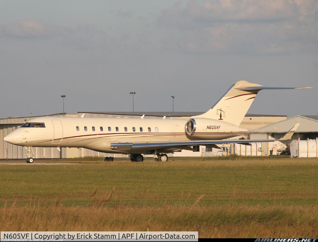 N605VF, 2004 Bombardier BD-700-1A11 Global Express C/N 9152, Global Express taking Runway 5 in Naples, Fl.