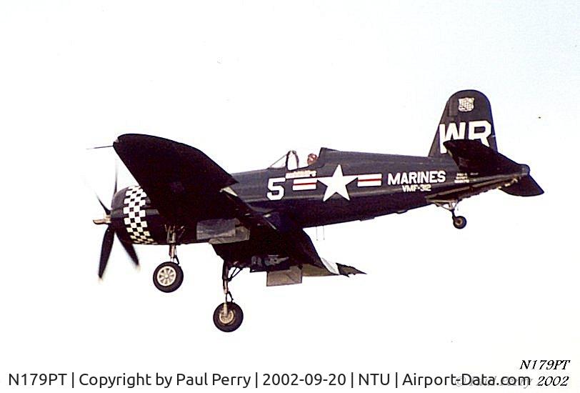 N179PT, 1948 Vought F4U-5 Corsair C/N Not found (Bu122179), As dirty as she can be, on final after her whistling demo