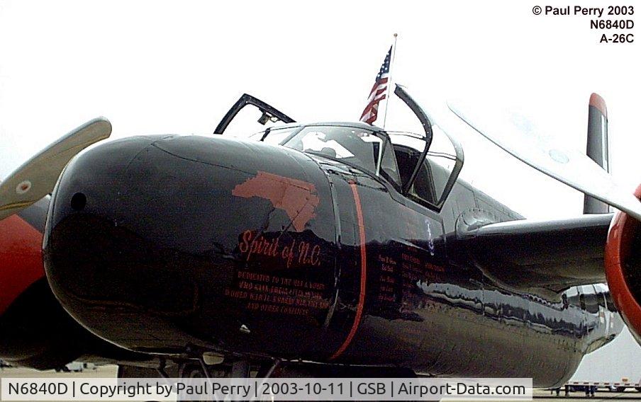 N6840D, 1945 Douglas A-26C Invader C/N 29190, The noseart is part of her dedication to North Carolina's Veterans