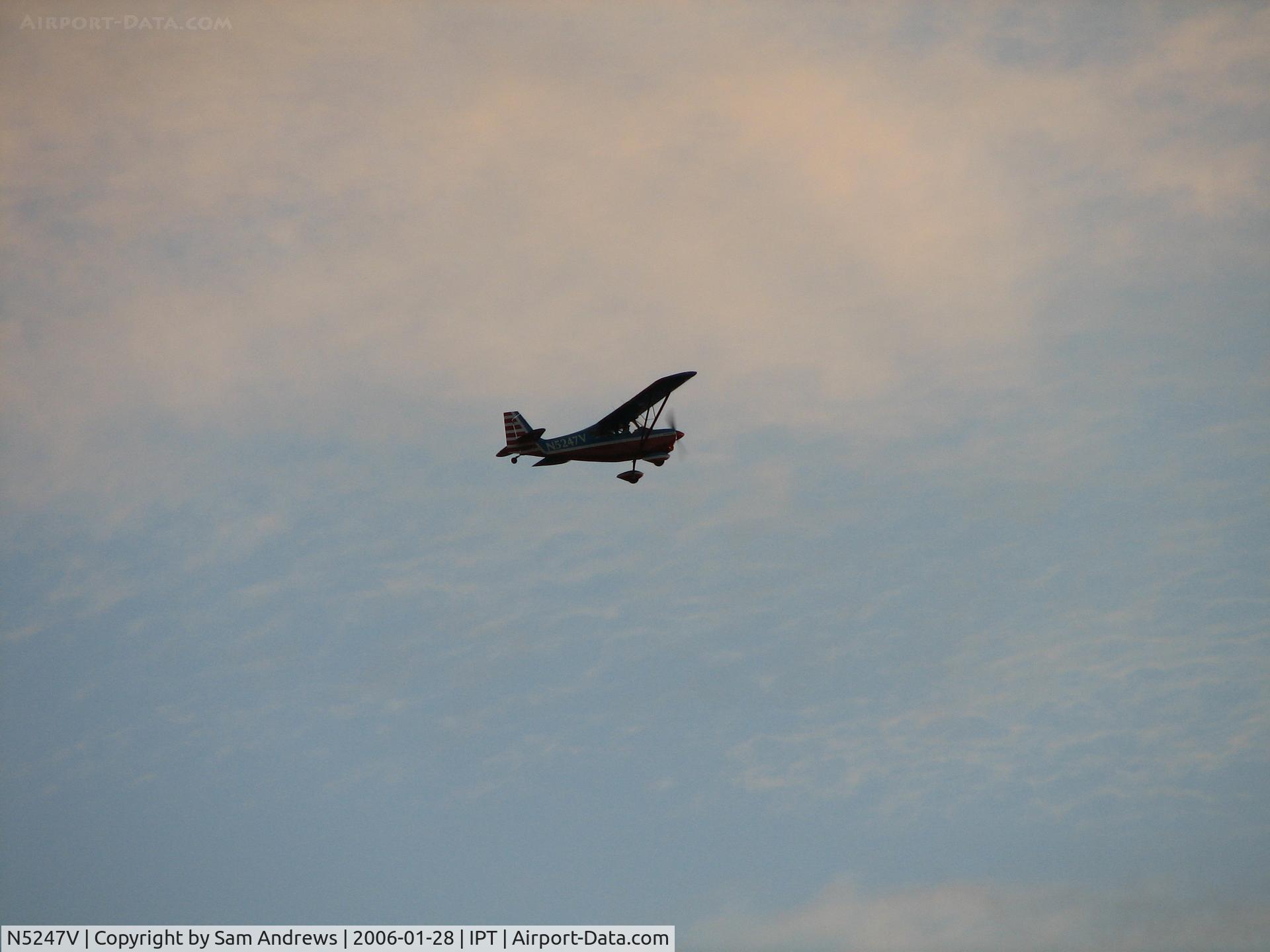 N5247V, Bellanca 8KCAB Super Decathlon C/N 38-72, Kinda a backlit but he is climbing out from RWY30 at IPT for some pattern work, if I remember right.