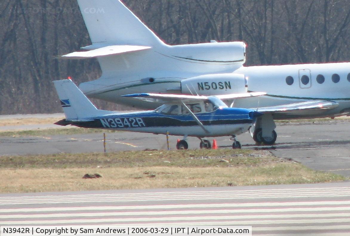 N3942R, 1966 Cessna 172H C/N 17255442, Taxiing back home from a flight. Long distance shot