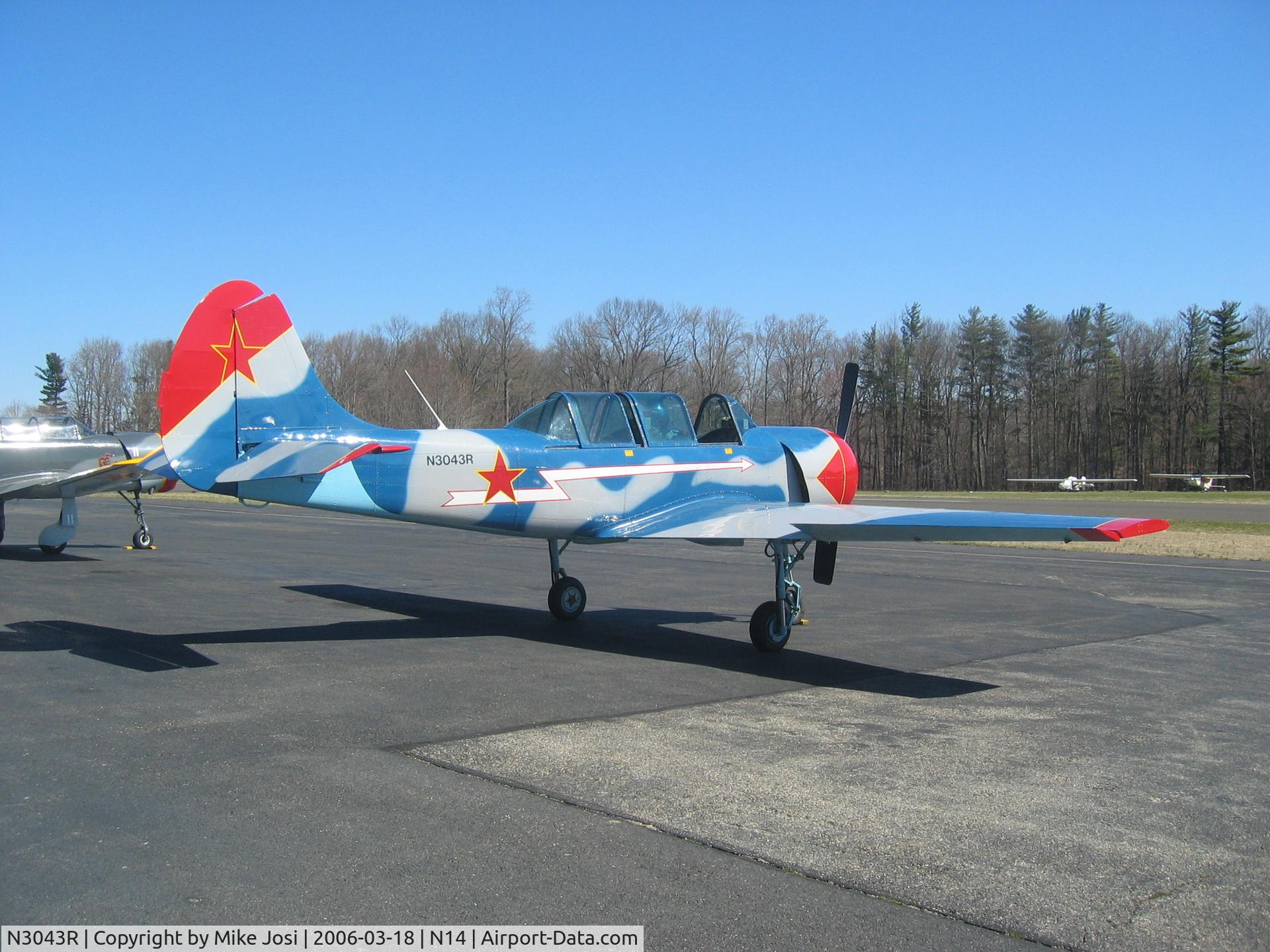 N3043R, 1983 Yakovlev (Aerostar) Yak-52 C/N 833711, YAK-52 at Flying W (N14) on March 18 2006