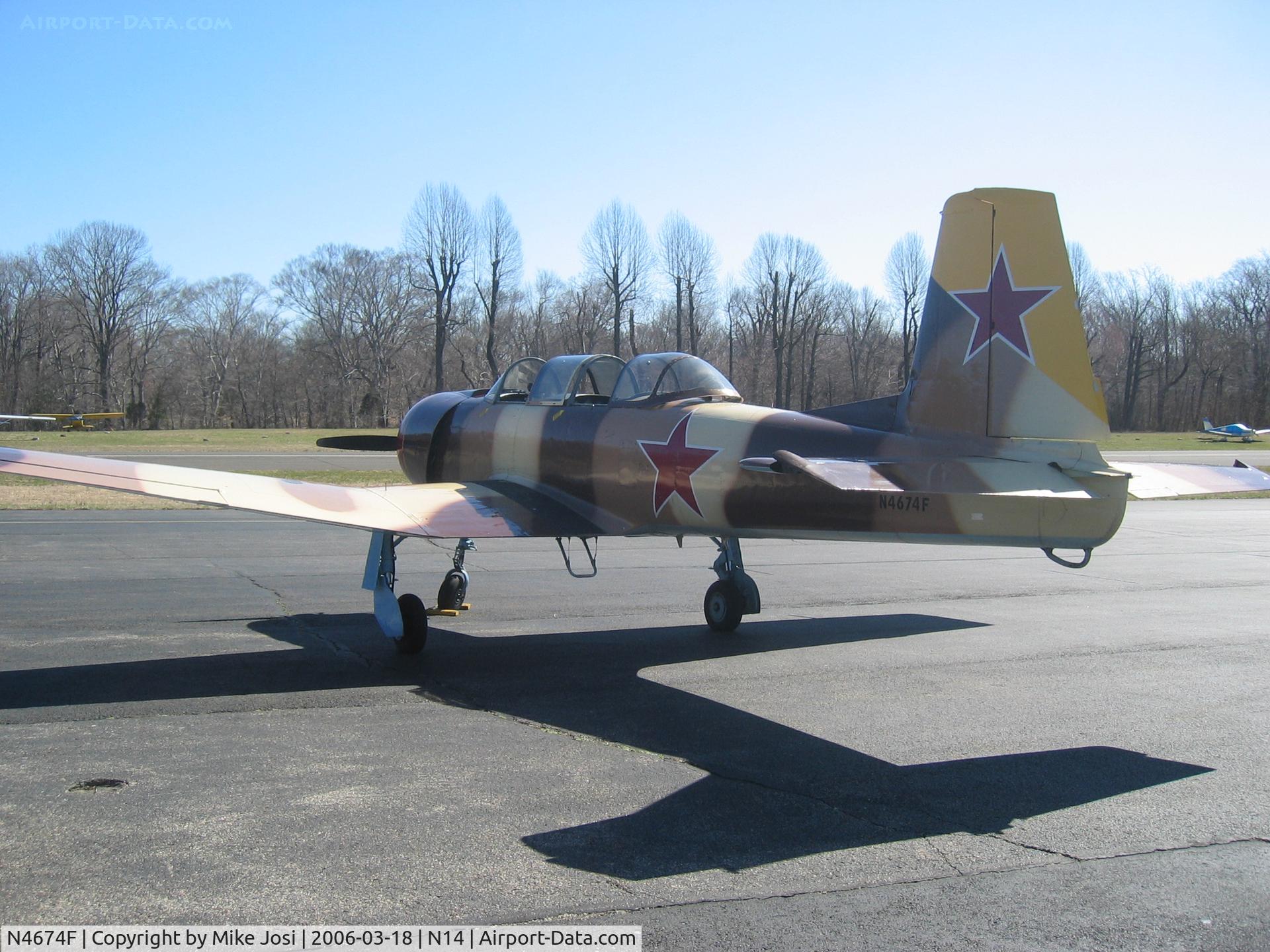 N4674F, 1972 Nanchang CJ-6A C/N 2851247, Nanchang CJ-6A at New Jersey's Flying W (N14)