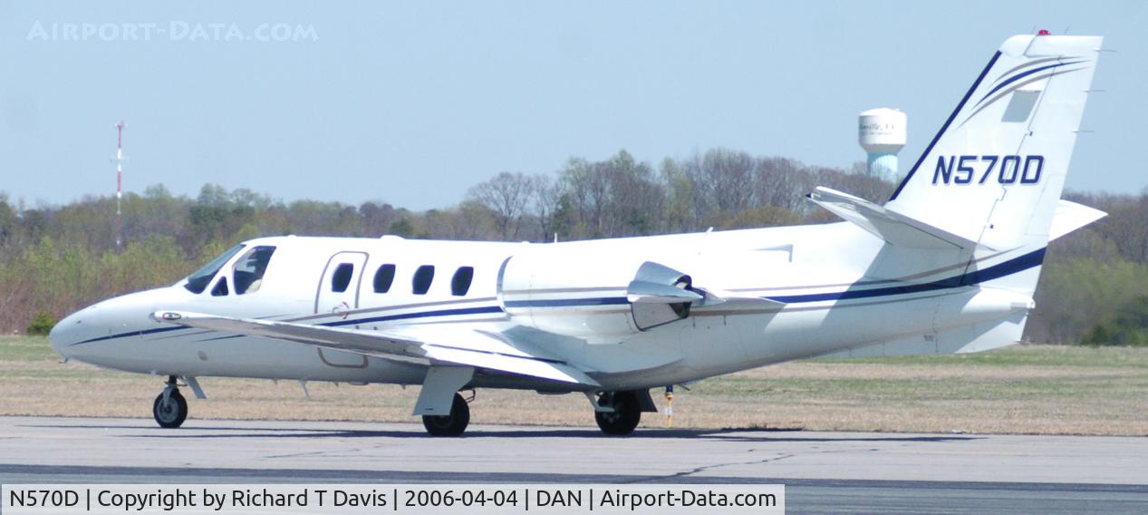 N570D, 1983 Cessna 501 Citation I/SP C/N 501-0257, 1983 Cesnna 501 taking off from Danville Va.