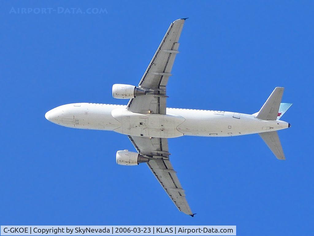 C-GKOE, 2002 Airbus A320-214 C/N 1874, Air Canada headed north I imagine