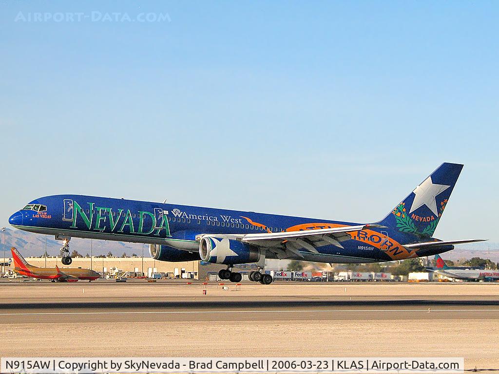 N915AW, 1984 Boeing 757-225 C/N 22209, America West Airlines - 'Nevada' / Boeing 757-2S7 / Home is Nevada, the plane says the rest!