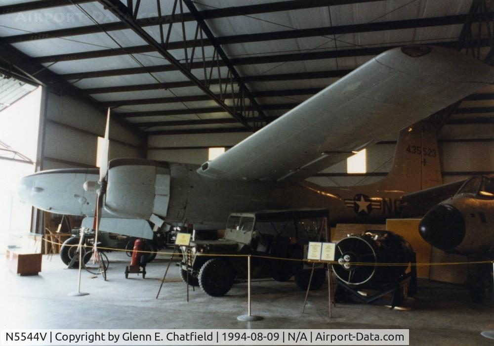 N5544V, 1944 Douglas A-26C Invader C/N 28831, In a hanger at Bonanzaville, West Fargo, ND