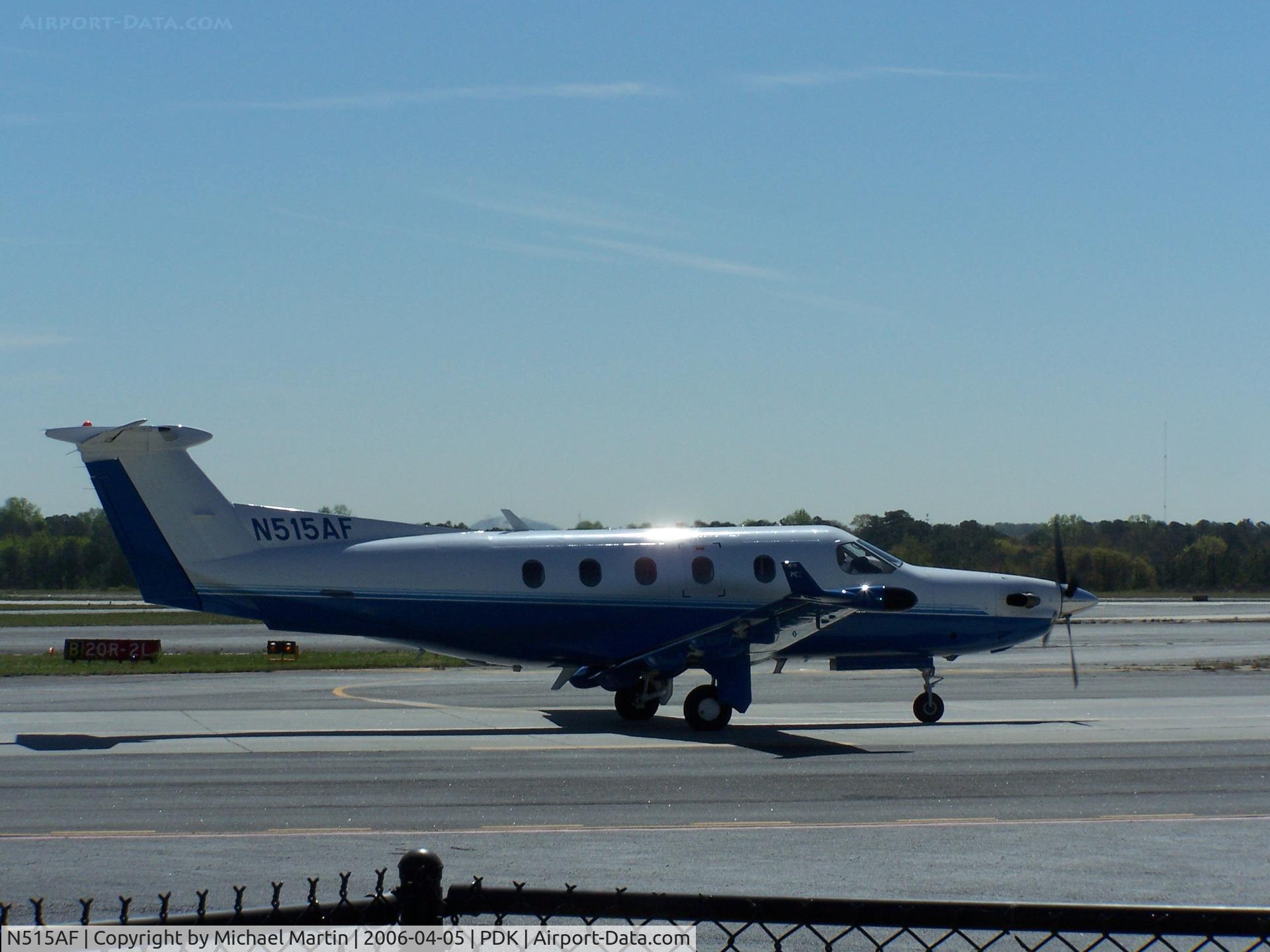 N515AF, 2003 Pilatus PC-12/45 C/N 515, Taxing to Runway 2R