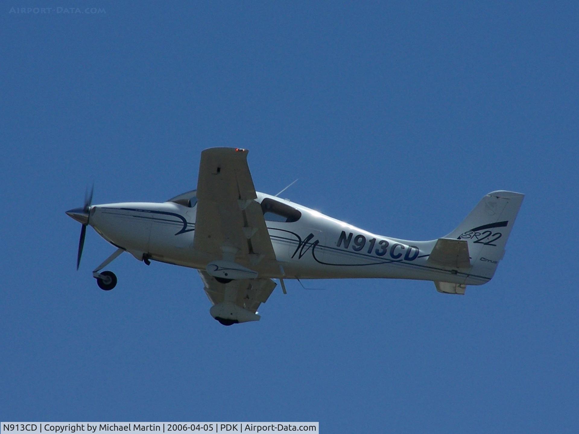 N913CD, Cirrus SR22 C/N 0252, In flight after leaving PDK