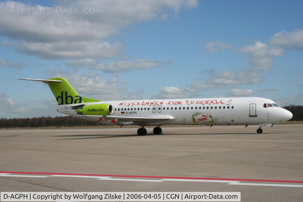 D-AGPH, 1990 Fokker 100 (F-28-0100) C/N 11308, t/s for WM 2006