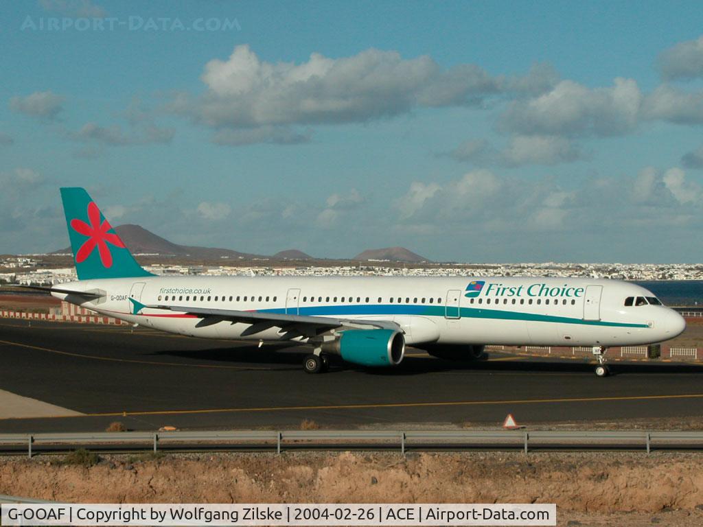 G-OOAF, 1997 Airbus A321-211 C/N 677, Flight to UK