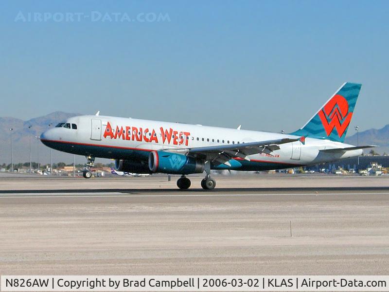 N826AW, 2001 Airbus A319-132 C/N 1534, America West Airlines / Airbus Industrie A319-132