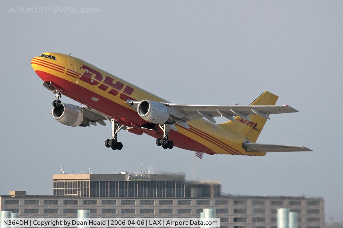 N364DH, 1981 Airbus A300B4-203 C/N 141, DHL FLT DHL403 departing LAX RWY 25R enroute to Airborne Airpark (KILN) - Wilmington, Ohio.