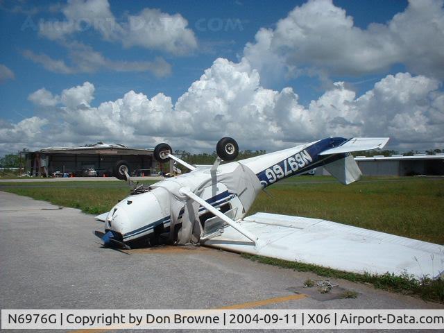N6976G, 1970 Cessna 150L C/N 15072476, Cessna after Hurricane passed through Arcadia, Fl.