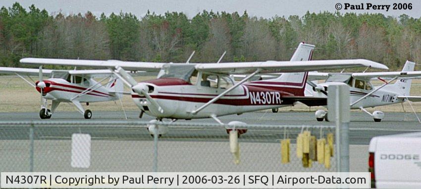 N4307R, 1974 Cessna 172M C/N 17263060, Just passing through, parked close to the admin/terminal building