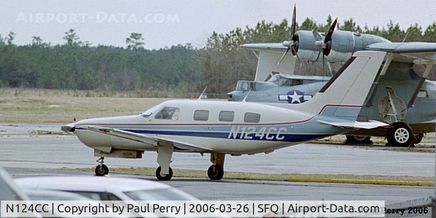 N124CC, 1984 Piper PA-46-310P Malibu C/N 46-8408036, Parked in a privileged spot, near the PBY Catalina