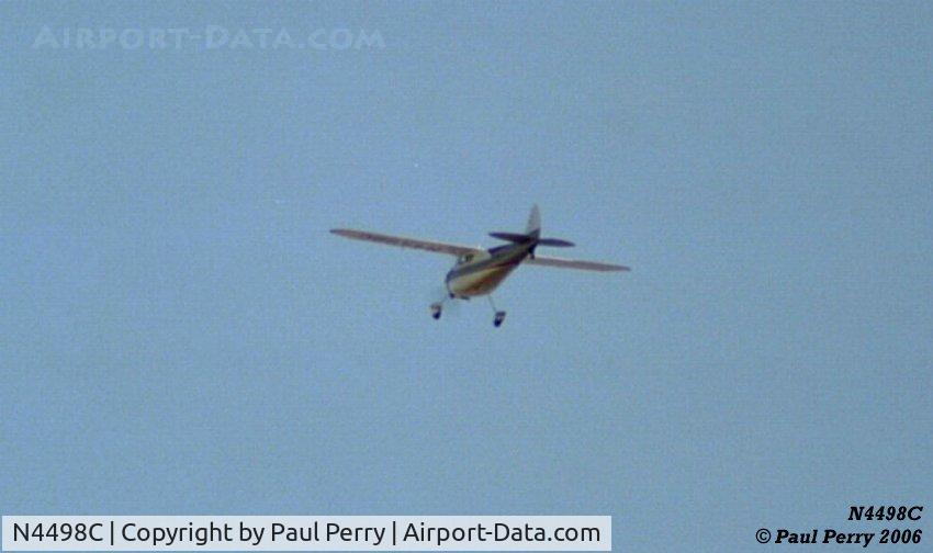 N4498C, 1953 Cessna 190 C/N 16082, Passing over Ahoskie, headed north in March