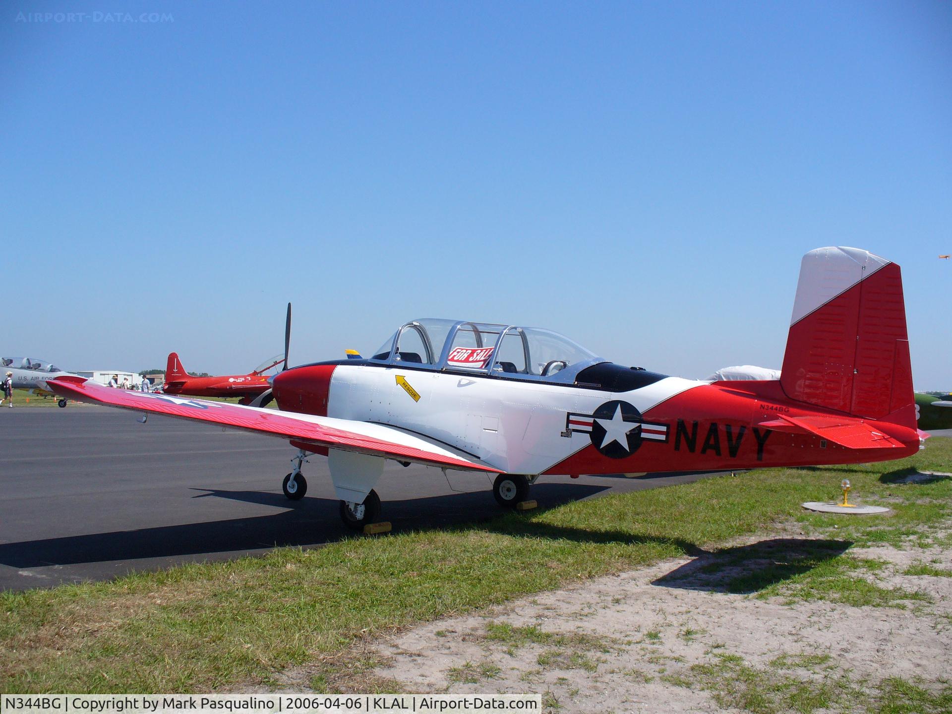 N344BG, 1955 Beech T34 Mentor C/N BG-40, Beech T-34B