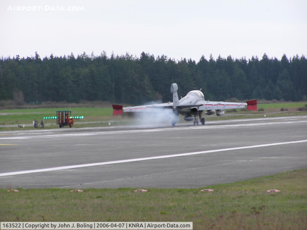 163522, Grumman EA-6B Prowler C/N P-149, Touchdown abeam the portable lens